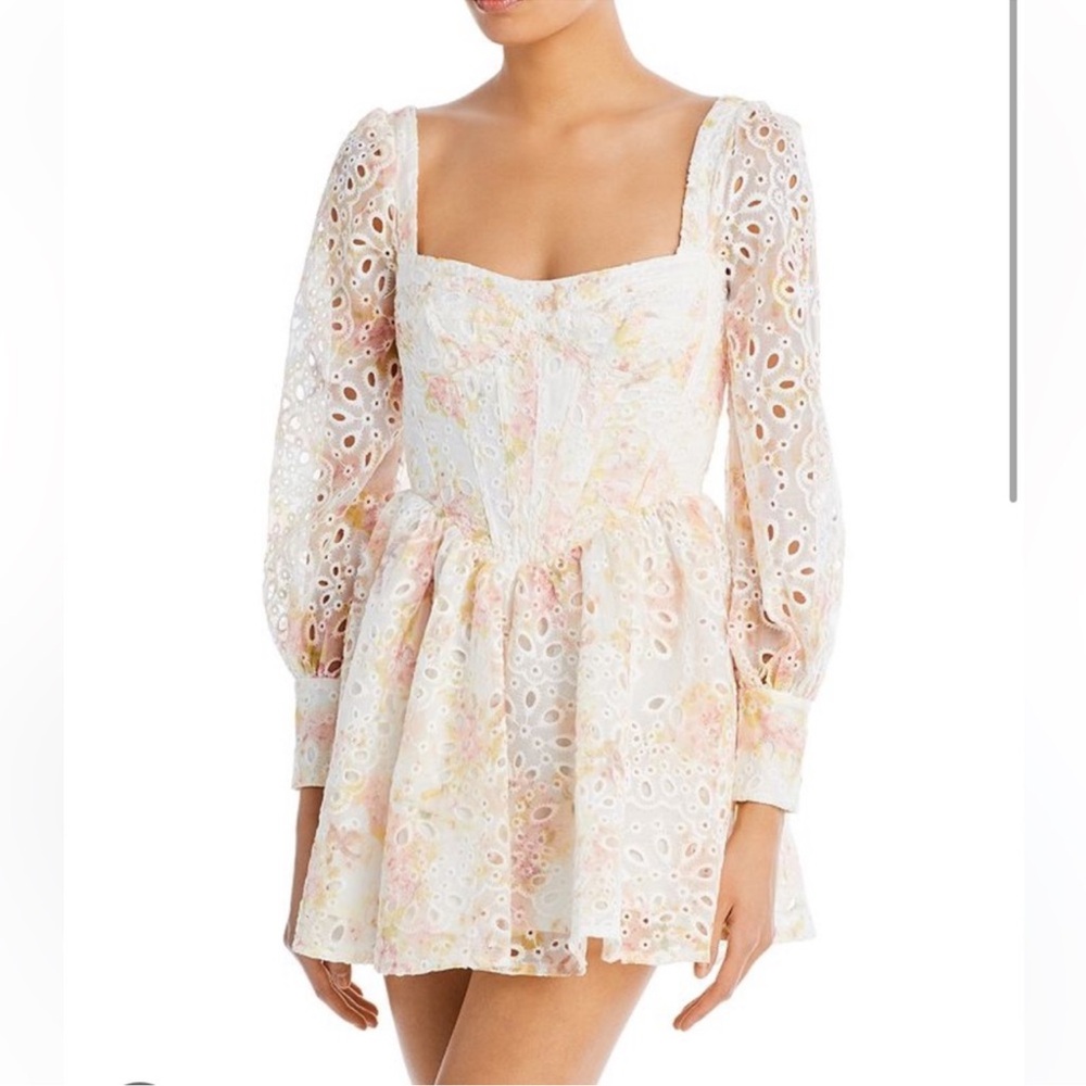 Bardot Lila Flounce Mini Dress